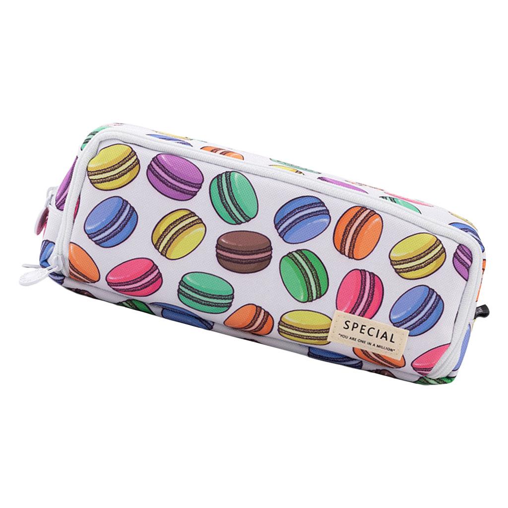 Canvas Pencil Case Pen Bag Stationery Box for Students Macaron