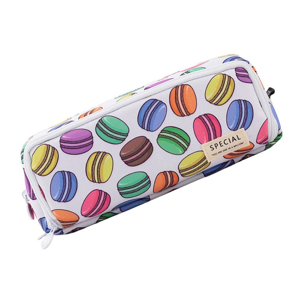 Canvas Pencil Case Pen Bag Stationery Box for Students Macaron