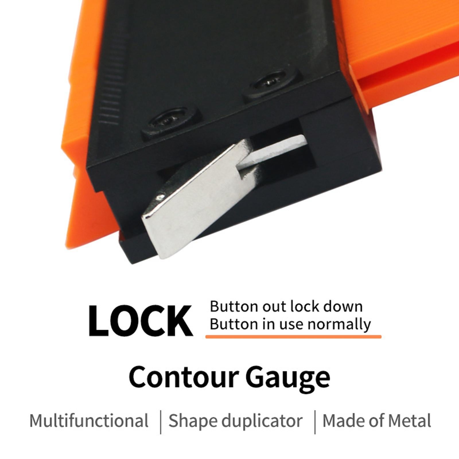 Contour Gauge w/ Lock Duplicator Profile Tool Corners Tiles 5inch
