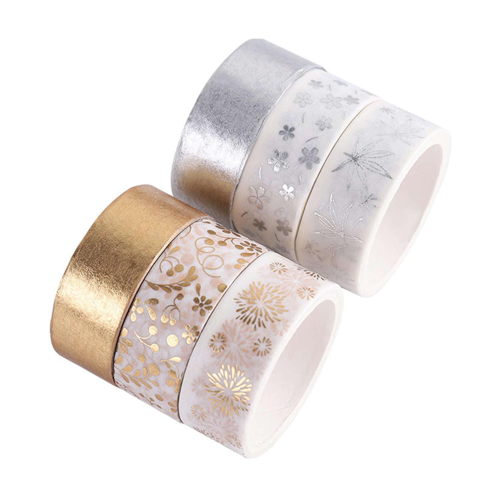 4xWashi Tape Set Sticker Gold/Silver Foil for Scrapbooking DIY Craft Planner
