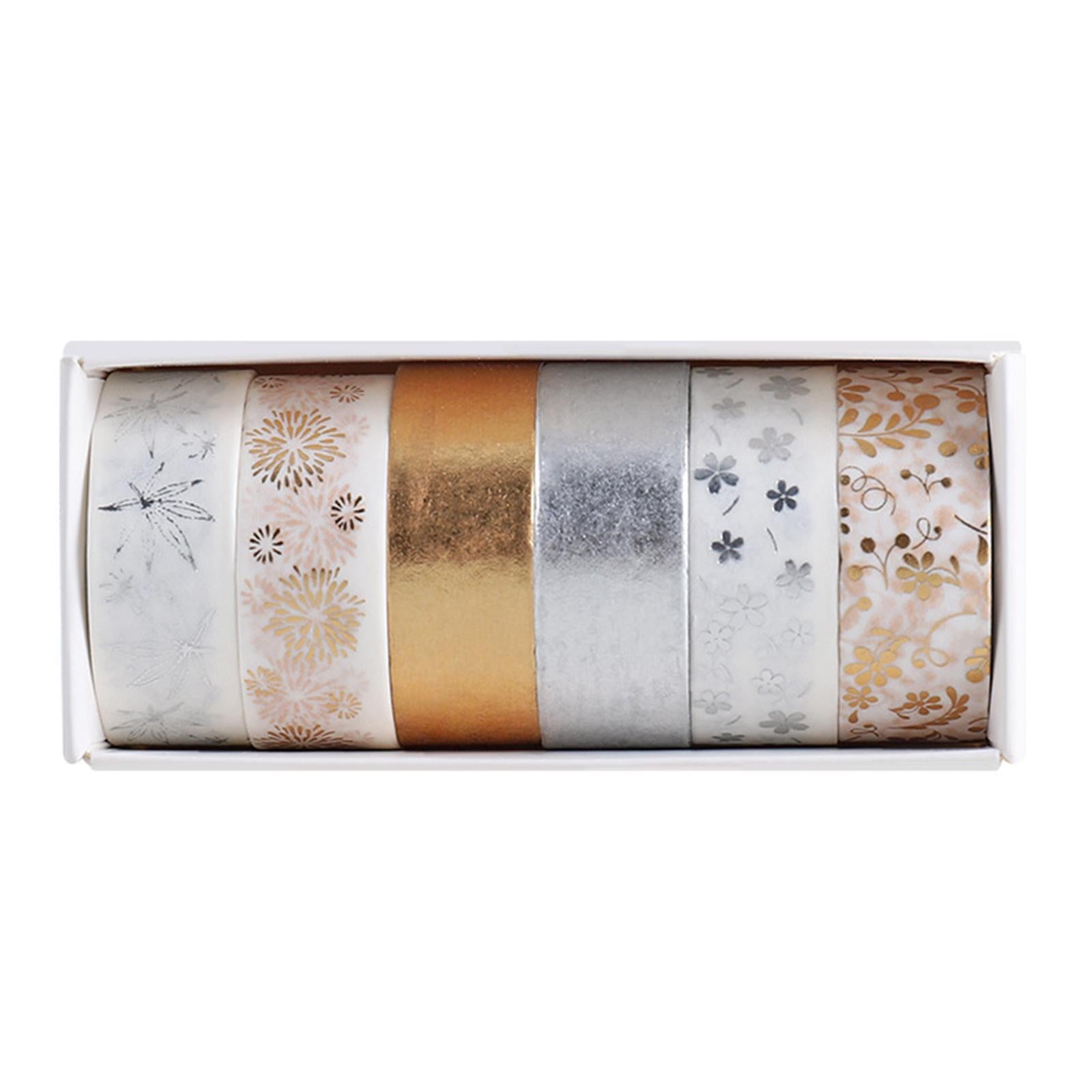 3xWashi Tape Set Sticker Gold/Silver Foil for Scrapbooking DIY Craft Planner