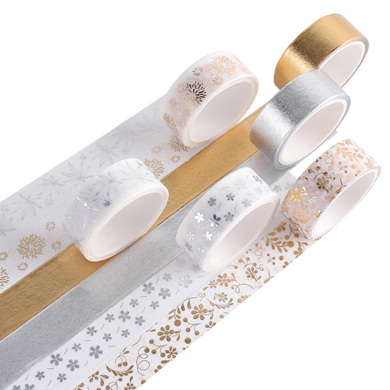 3xWashi Tape Set Sticker Gold/Silver Foil for Scrapbooking DIY Craft Planner