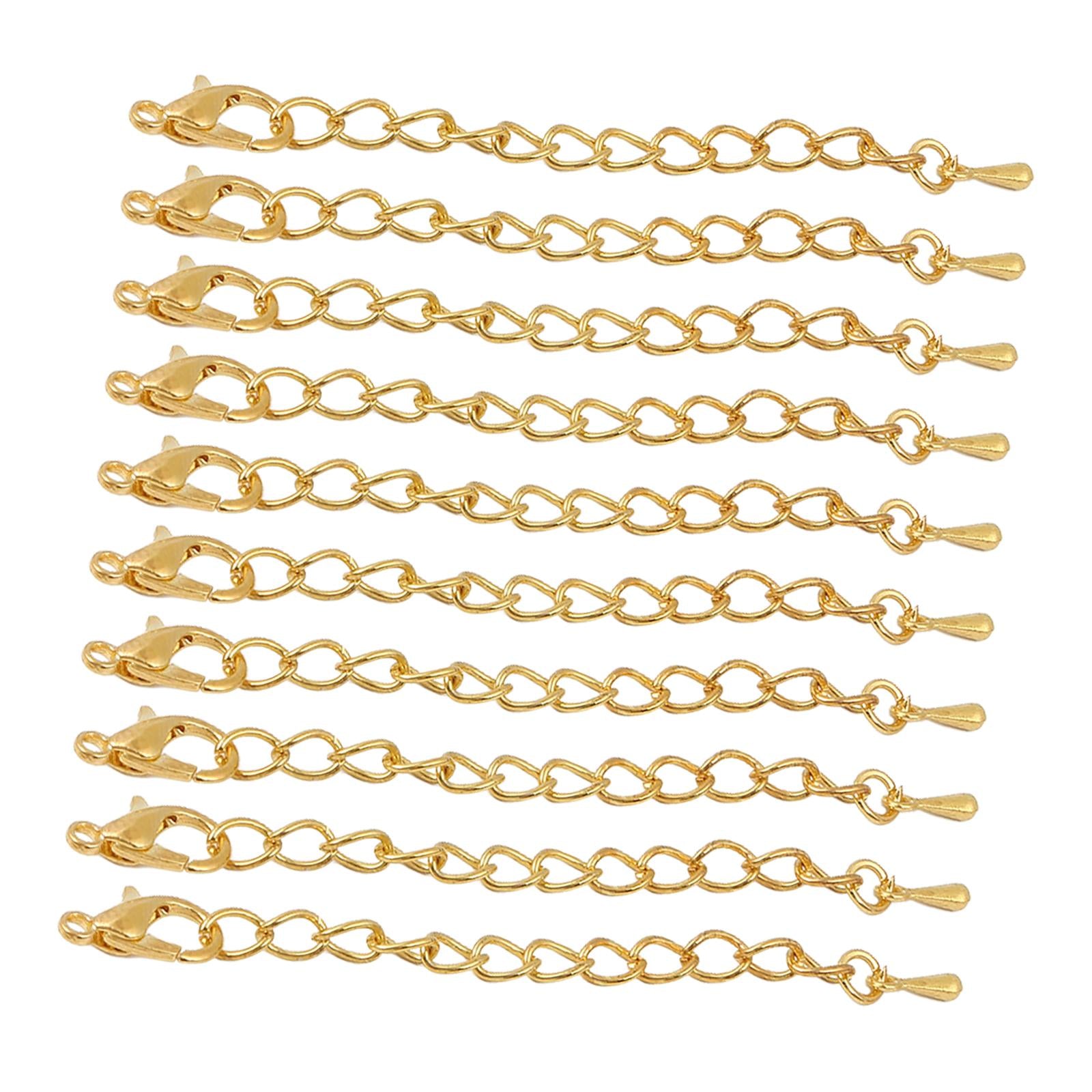 4x10x Extender Chain Jewelry Making Findings Holiday Gifts Bracelet Necklace Golden