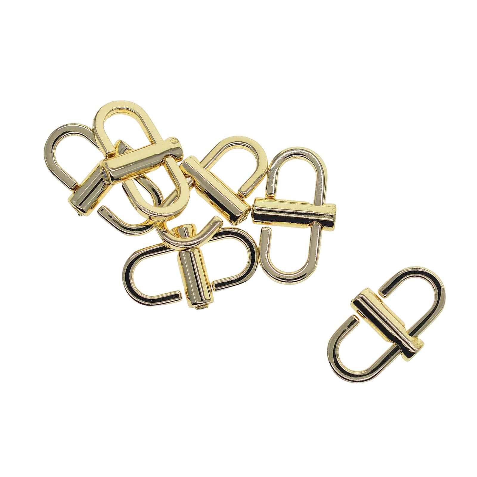 Adjustable Metal Buckles Chain Link Chain Strap Shortener 6Pcs Golden