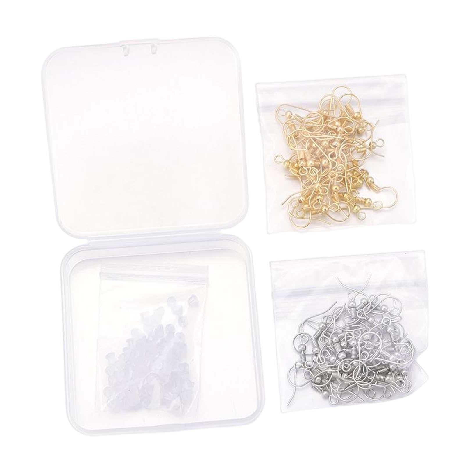 2xEarring Hooks DIY Jewelry Making Supplies Earring Backs Stoppers Silver