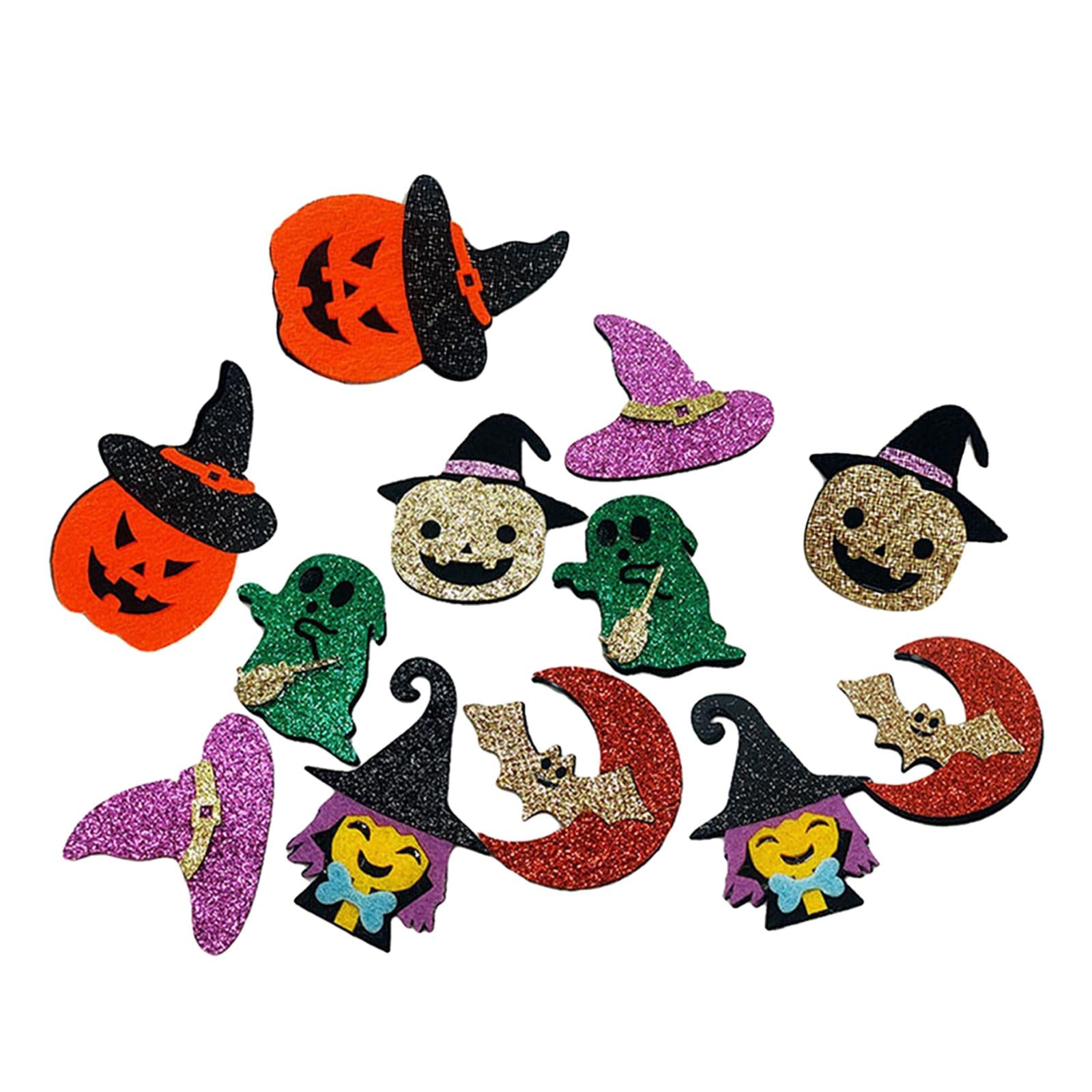 4x12Pcs Colorful Halloween Sequins Embellishment Party Jewelry Making Flatback