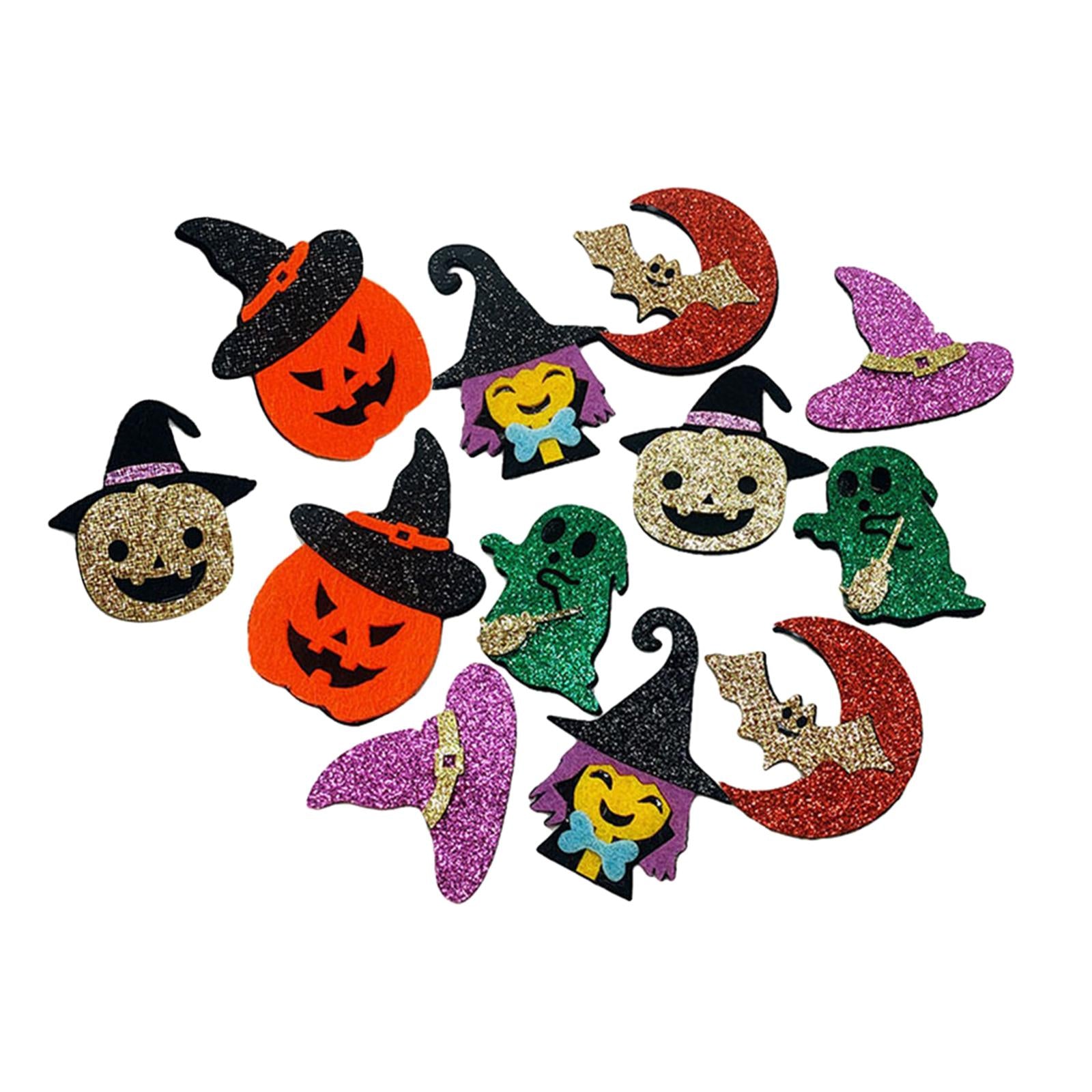 4x12Pcs Colorful Halloween Sequins Embellishment Party Jewelry Making Flatback
