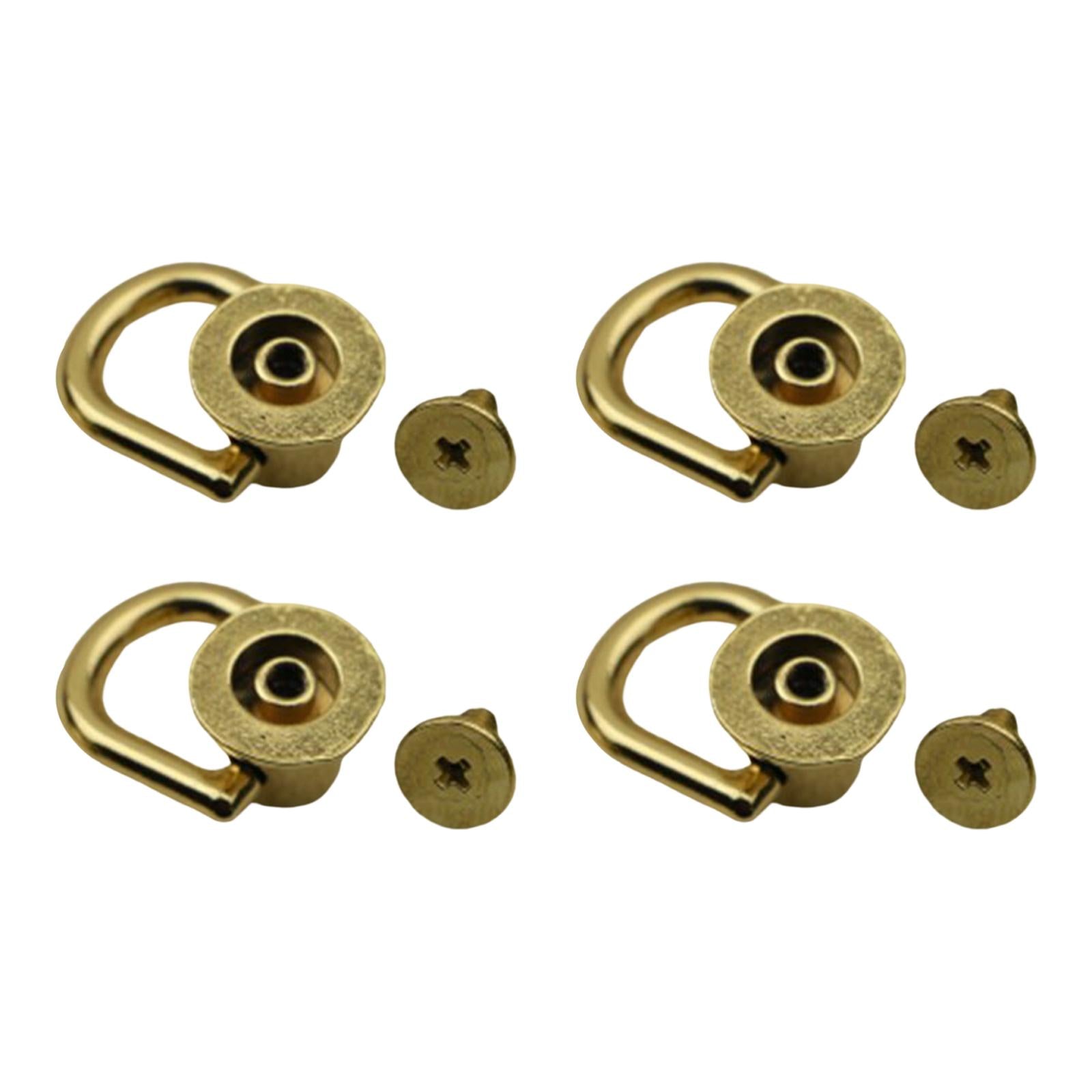 4x4x Metal Bag Side Anchors Purse Making Buckles Hooks Clasps Gold