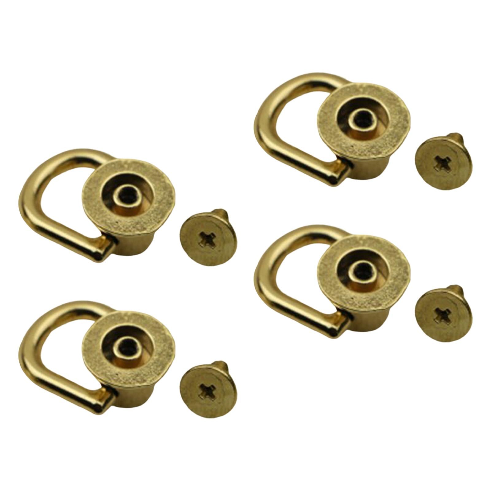 4x4x Metal Bag Side Anchors Purse Making Buckles Hooks Clasps Gold
