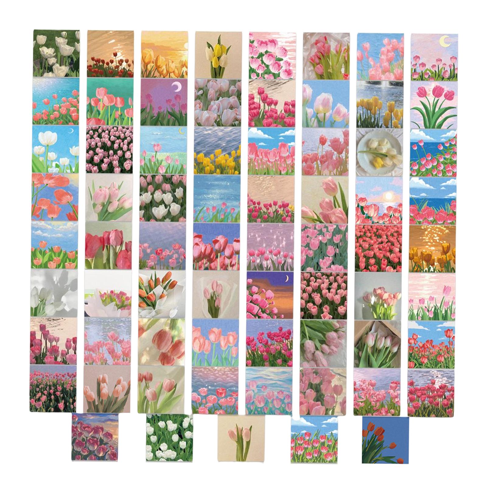 4x69Pcs Flowers Stickers for Guitar Water Bottles Laptop Trendy Vinyl Sticker