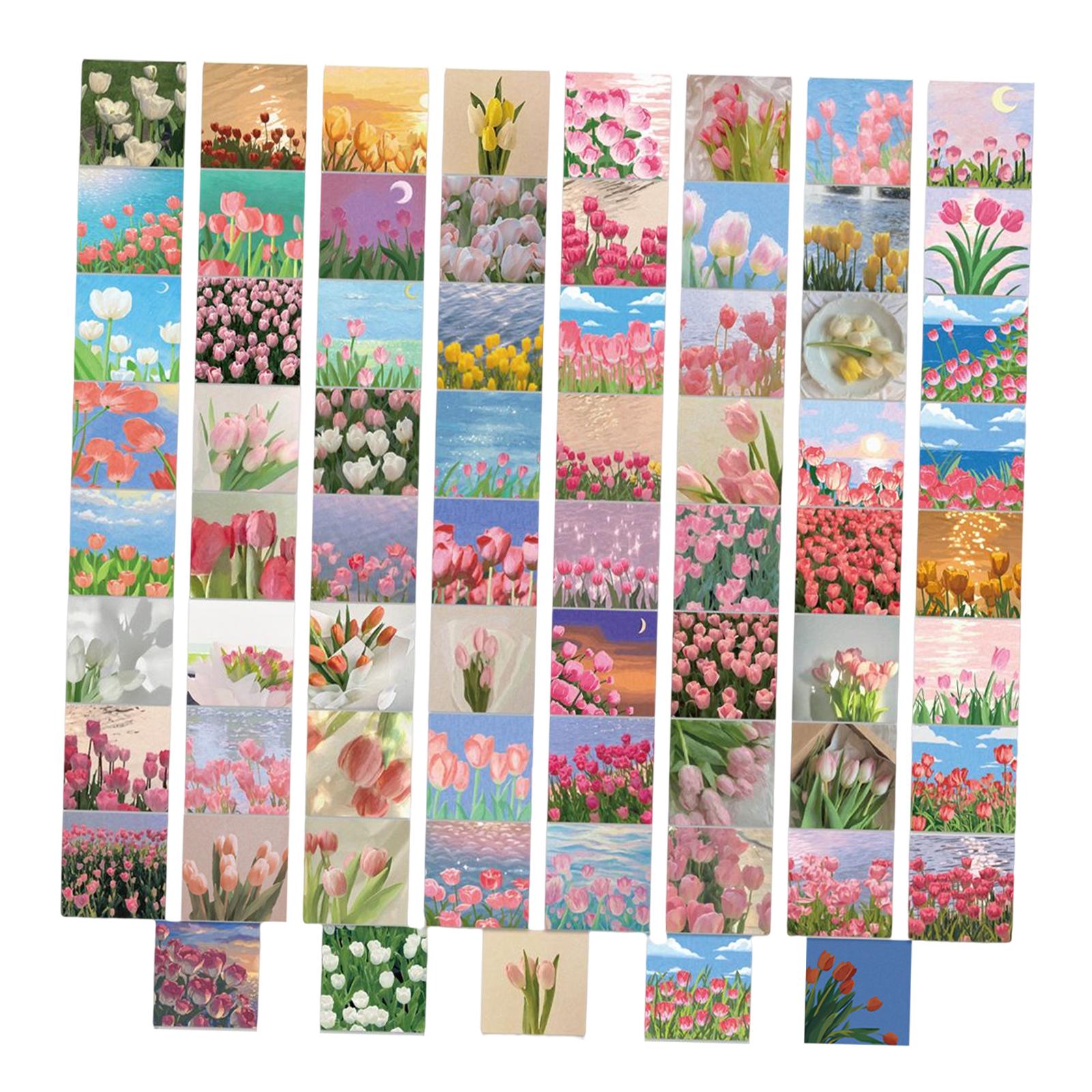 4x69Pcs Flowers Stickers for Guitar Water Bottles Laptop Trendy Vinyl Sticker