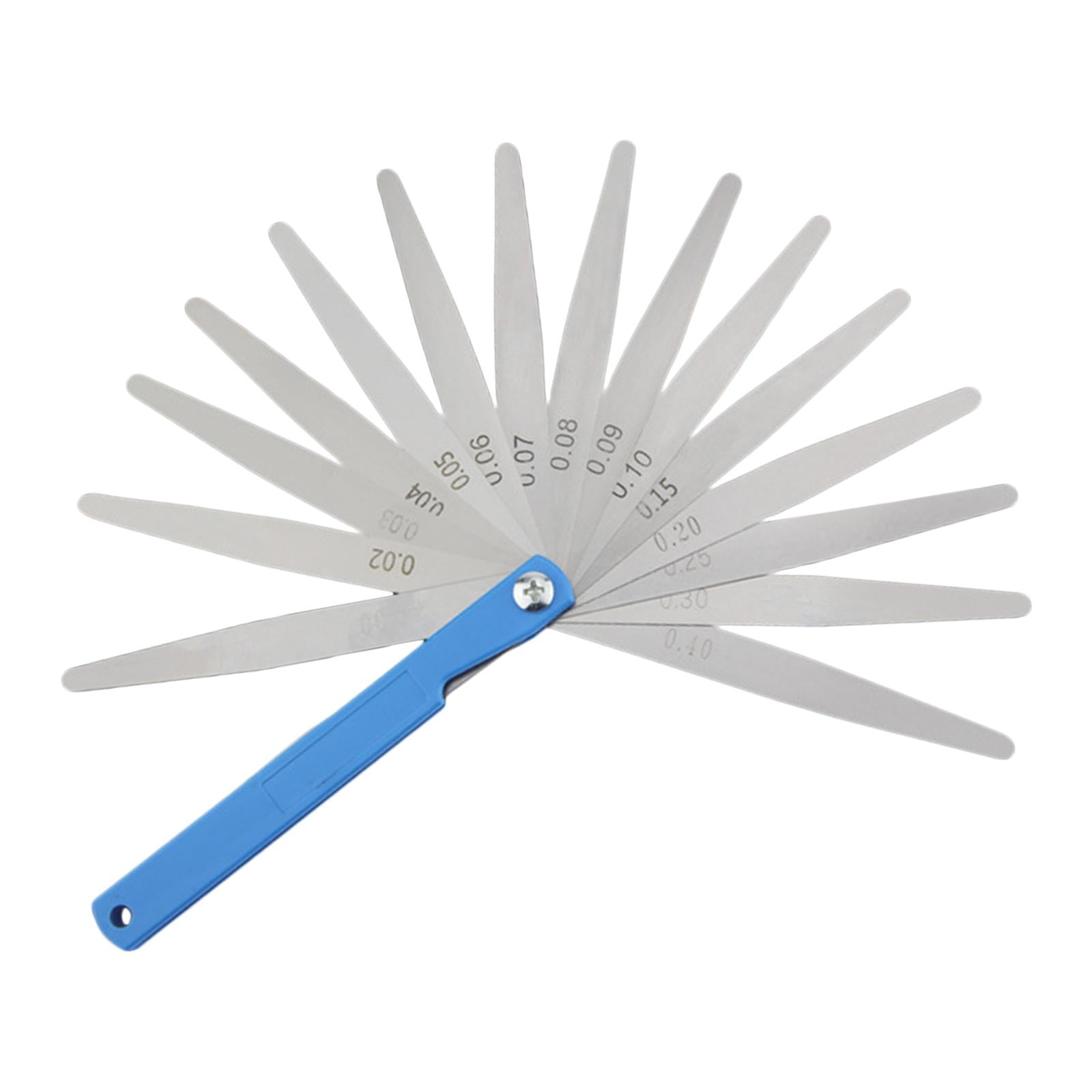 4xFeeler Gauge Stainless Steel Gap Measure 0.02-1mm Metric 17 Sheets Tool