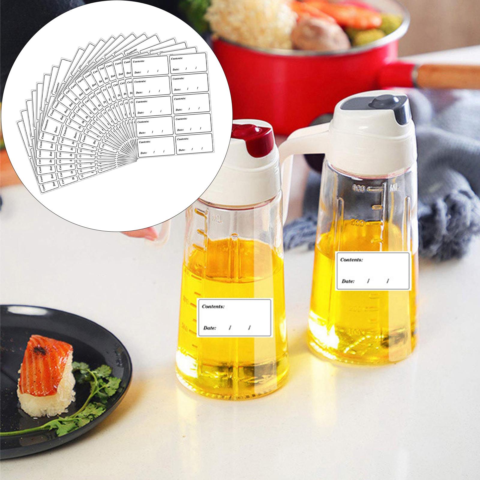 3x200x Freezer Labels Stickers 6Cmx3cm Home Storage Refrigerator Packing Black
