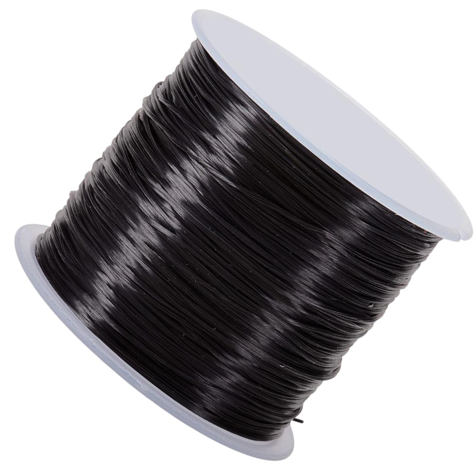 4x0.8mm Elastic String Beads Cord Thread Stretchy for Beading DIY Accessories Black