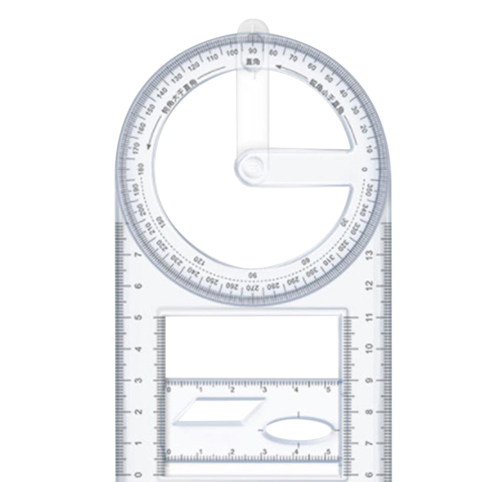 3xMultifunctional Geometric Ruler Mathematics Drawing Template for Woodworking style A