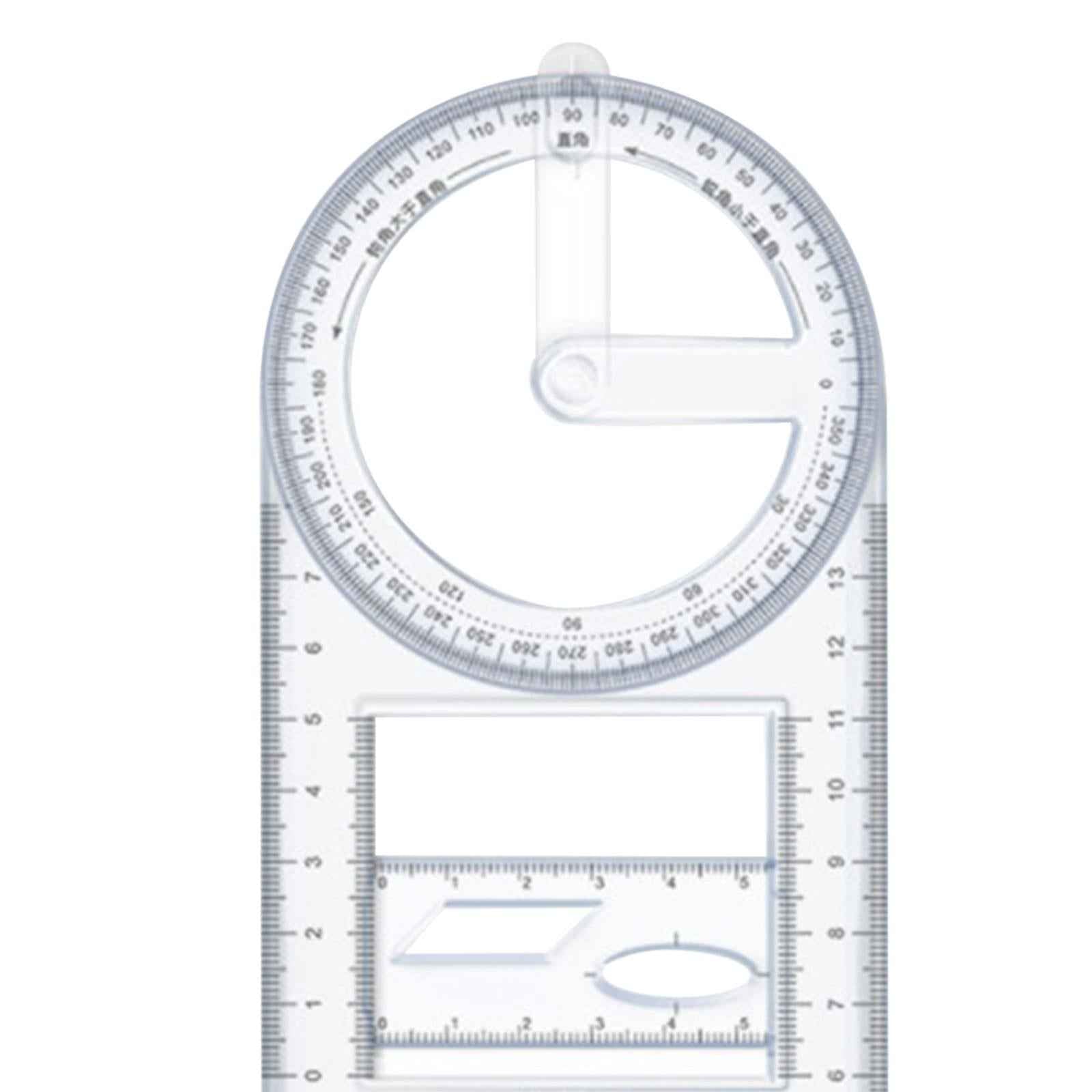 Multifunctional Geometric Ruler Mathematics Drawing Template for Woodworking style A