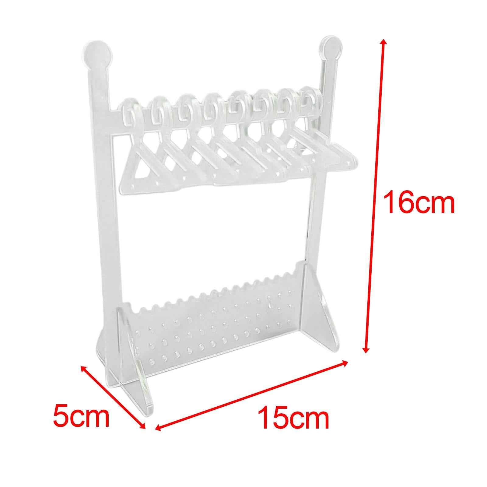 Jewelry Stand with Coat Hangers Ear Stud Holder for Studs Earrings Show Case