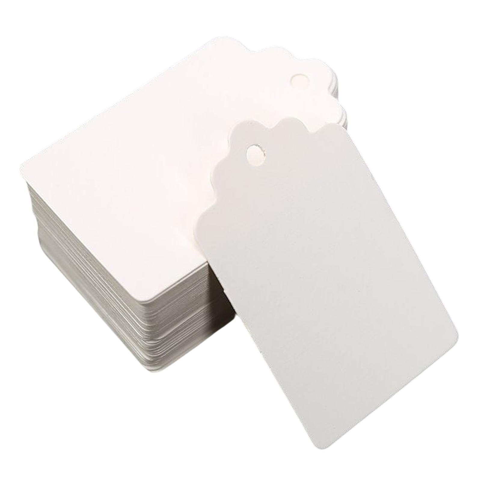 4x100Pcs DIY Paper Gift Tag Vintage Style for Baking holiday Thanksgiving White
