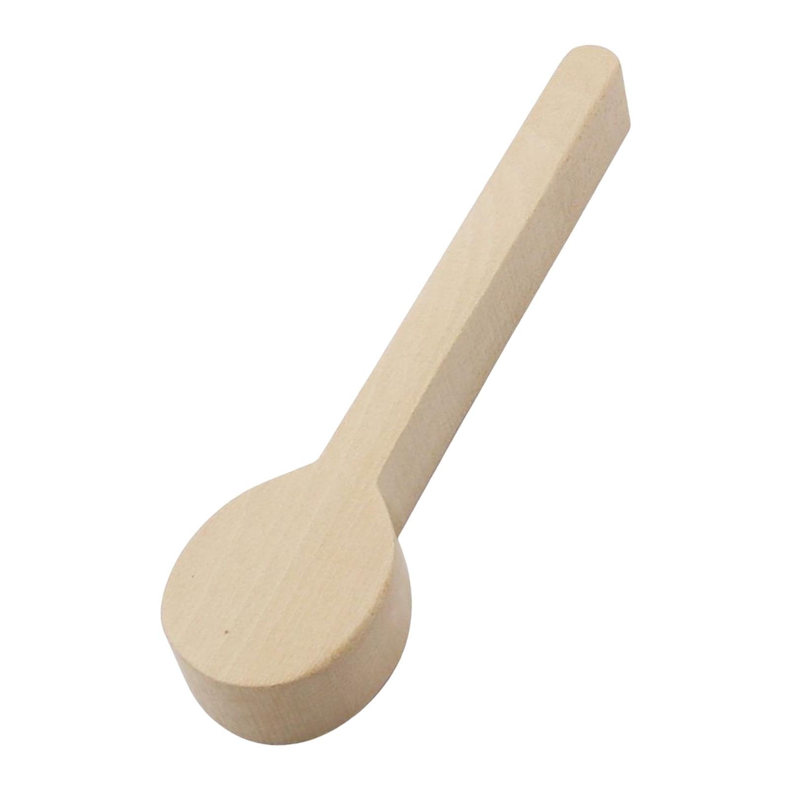 2xPortable Wooden Carving Spoon Blank Unfinished Beech Walnut for Starter 11cm