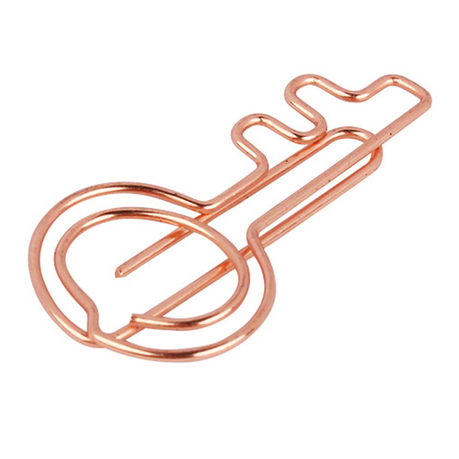 2x10 Pieces Rose Aureate Key Paper Clips Cartoon for Office Supplies File Note