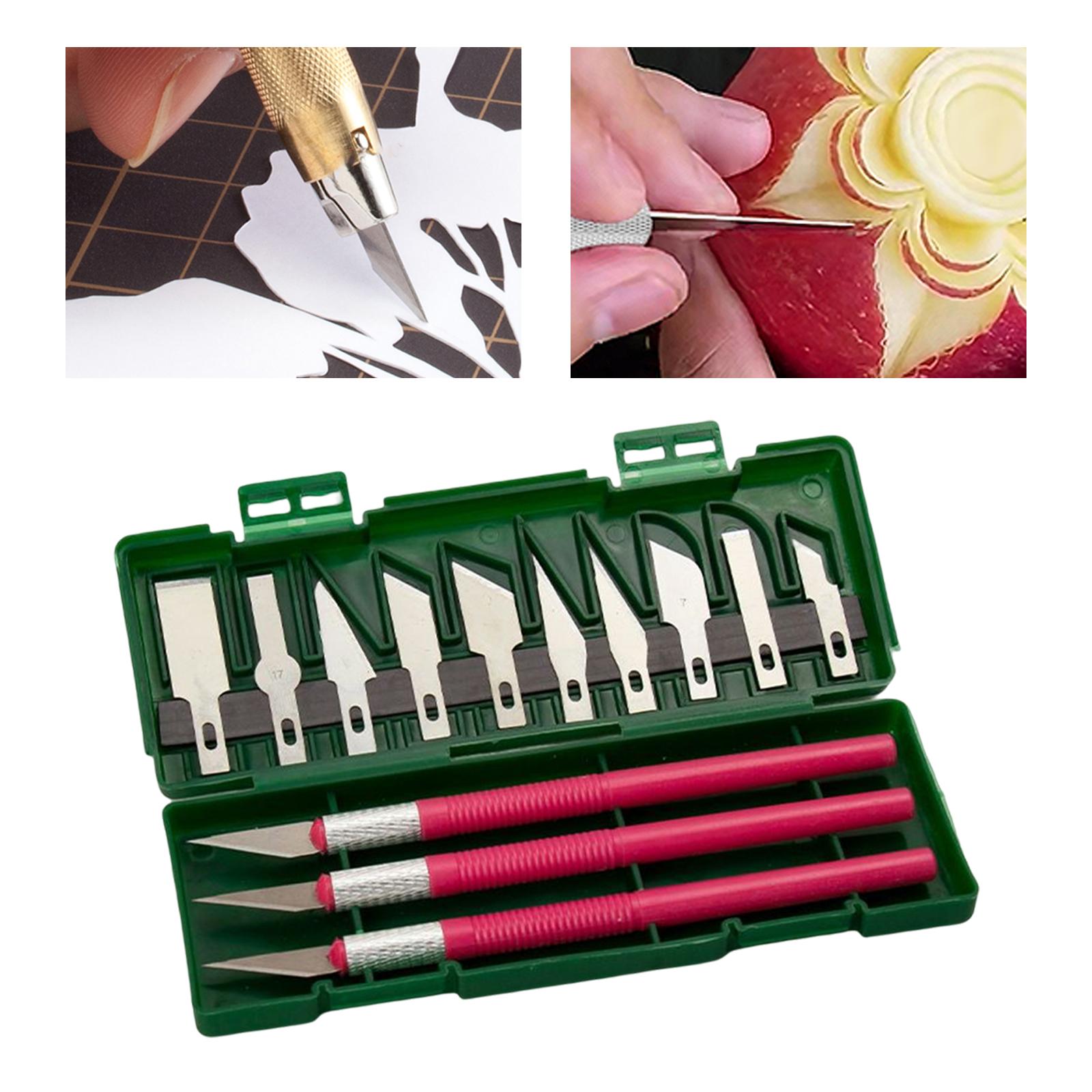 2x13Pcs Precision Knife Set Replacement Blade for Scrapbook Drawing Paper Rose Red