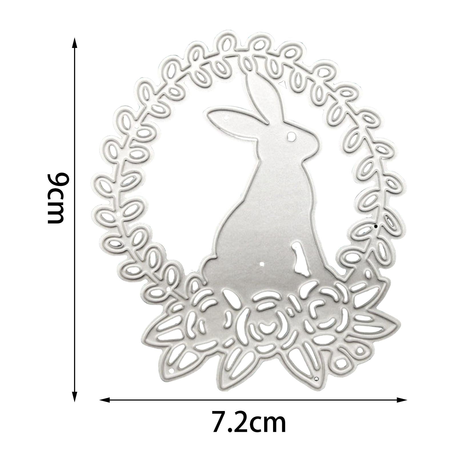 3xEaster Rabbit Metal Cutting Dies for Card Making Album Stamp Decorations