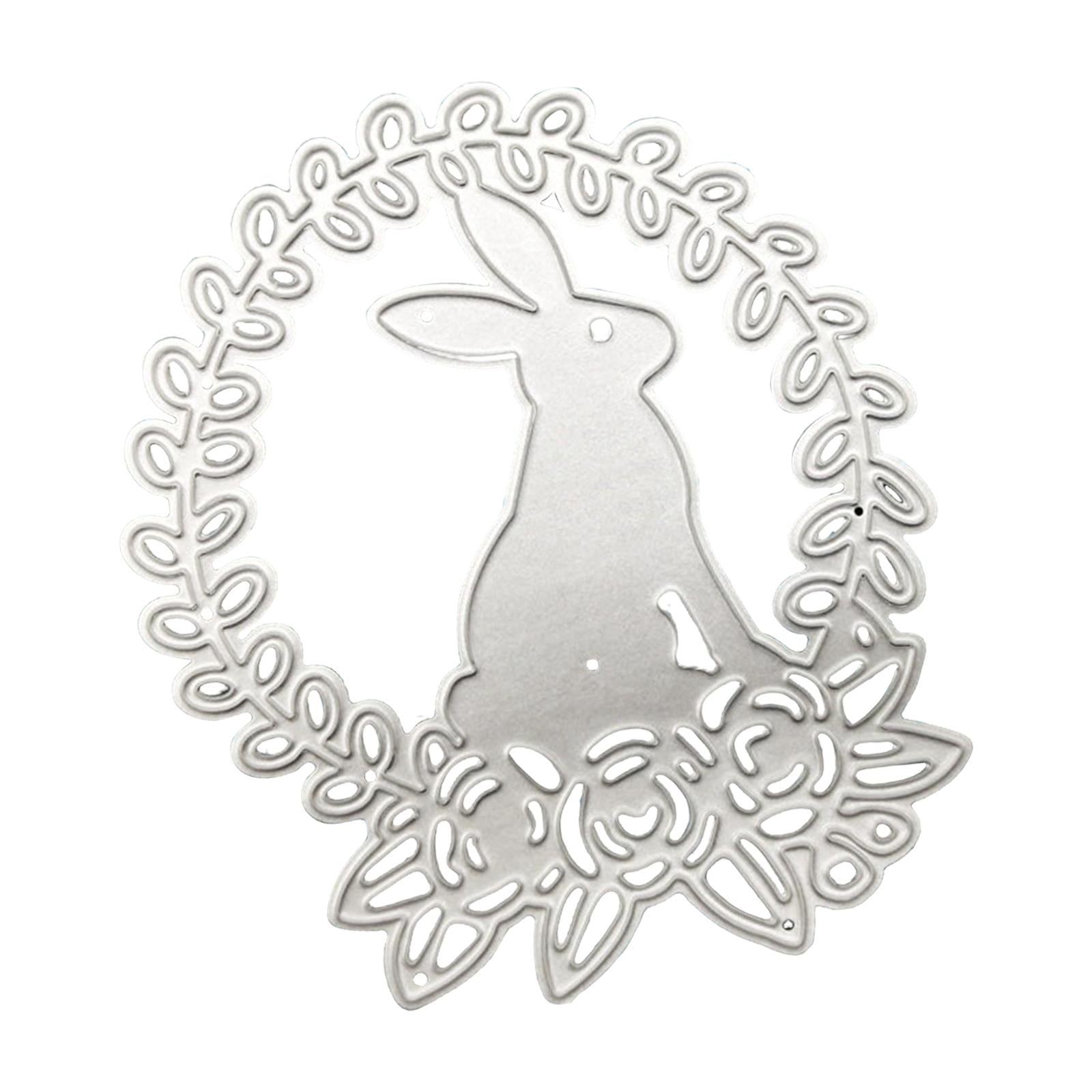 3xEaster Rabbit Metal Cutting Dies for Card Making Album Stamp Decorations