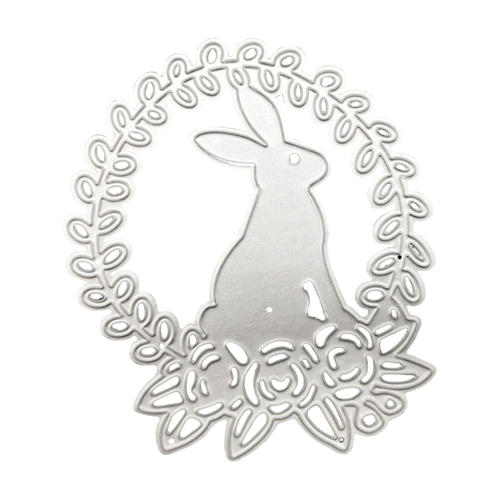 2xEaster Rabbit Metal Cutting Dies for Card Making Album Stamp Decorations