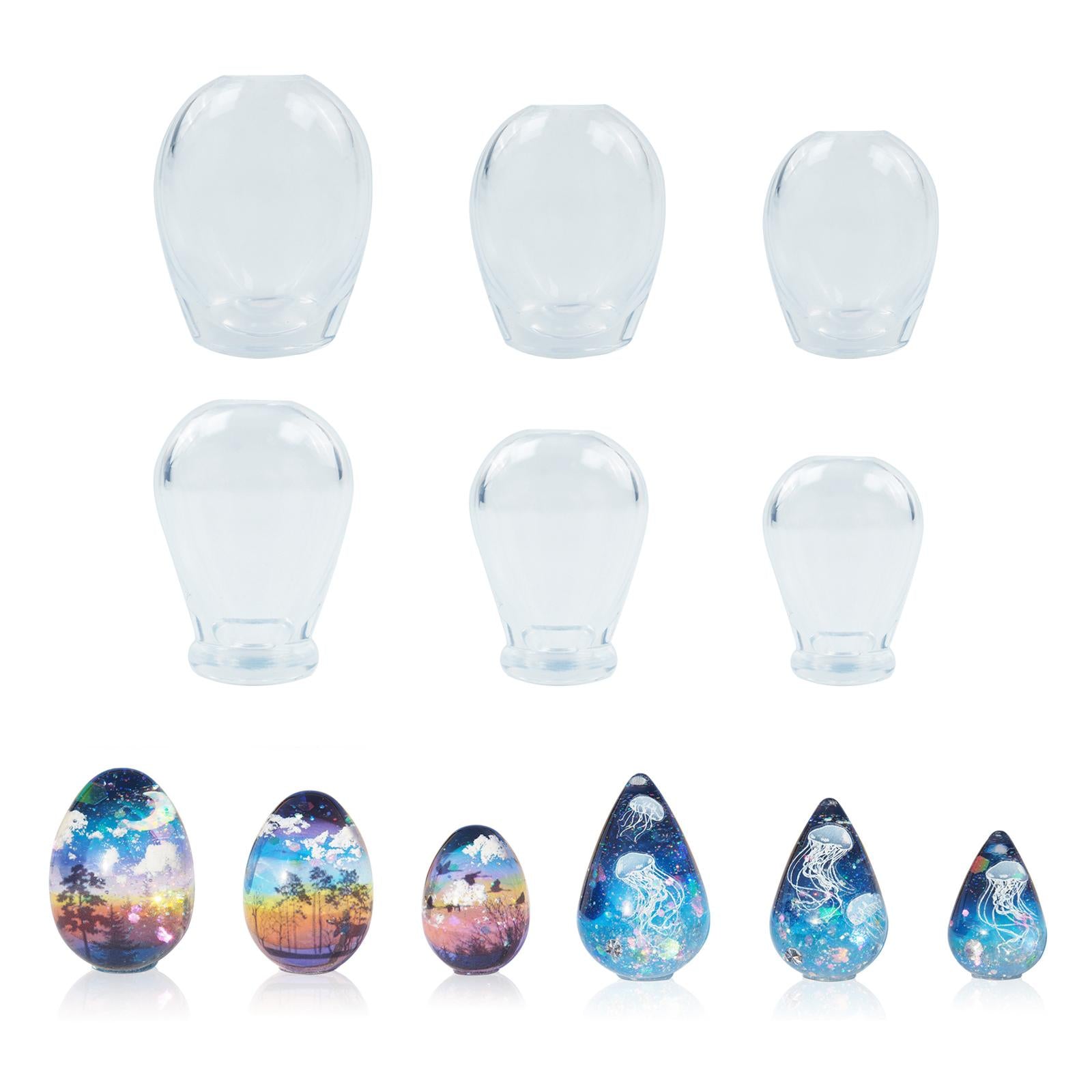4xSphere Silicone mould Making Craft Jewelry Crystal Pendant Decor Resin Epoxy L Egg