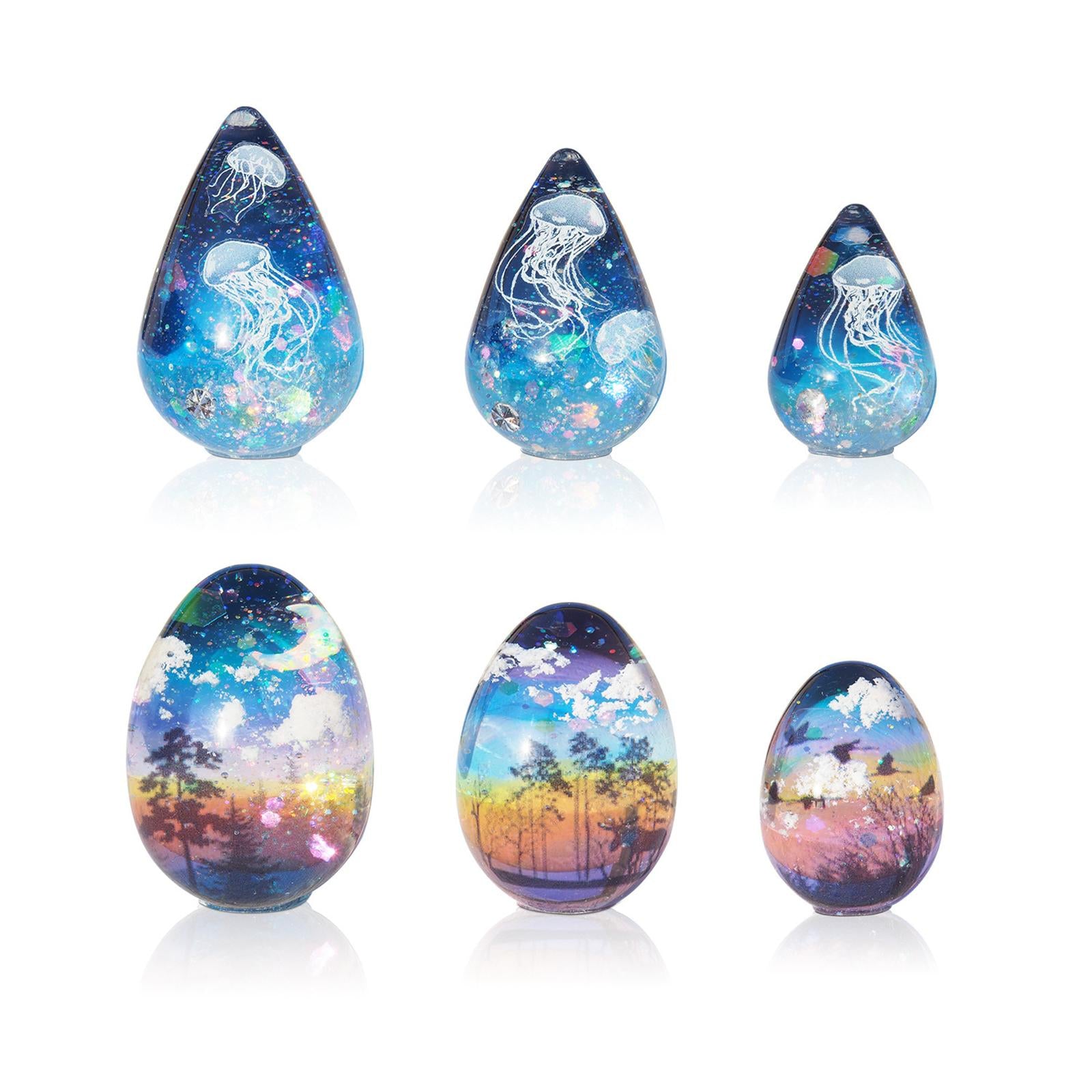 4xSphere Silicone mould Making Craft Jewelry Crystal Pendant Decor Resin Epoxy L Egg