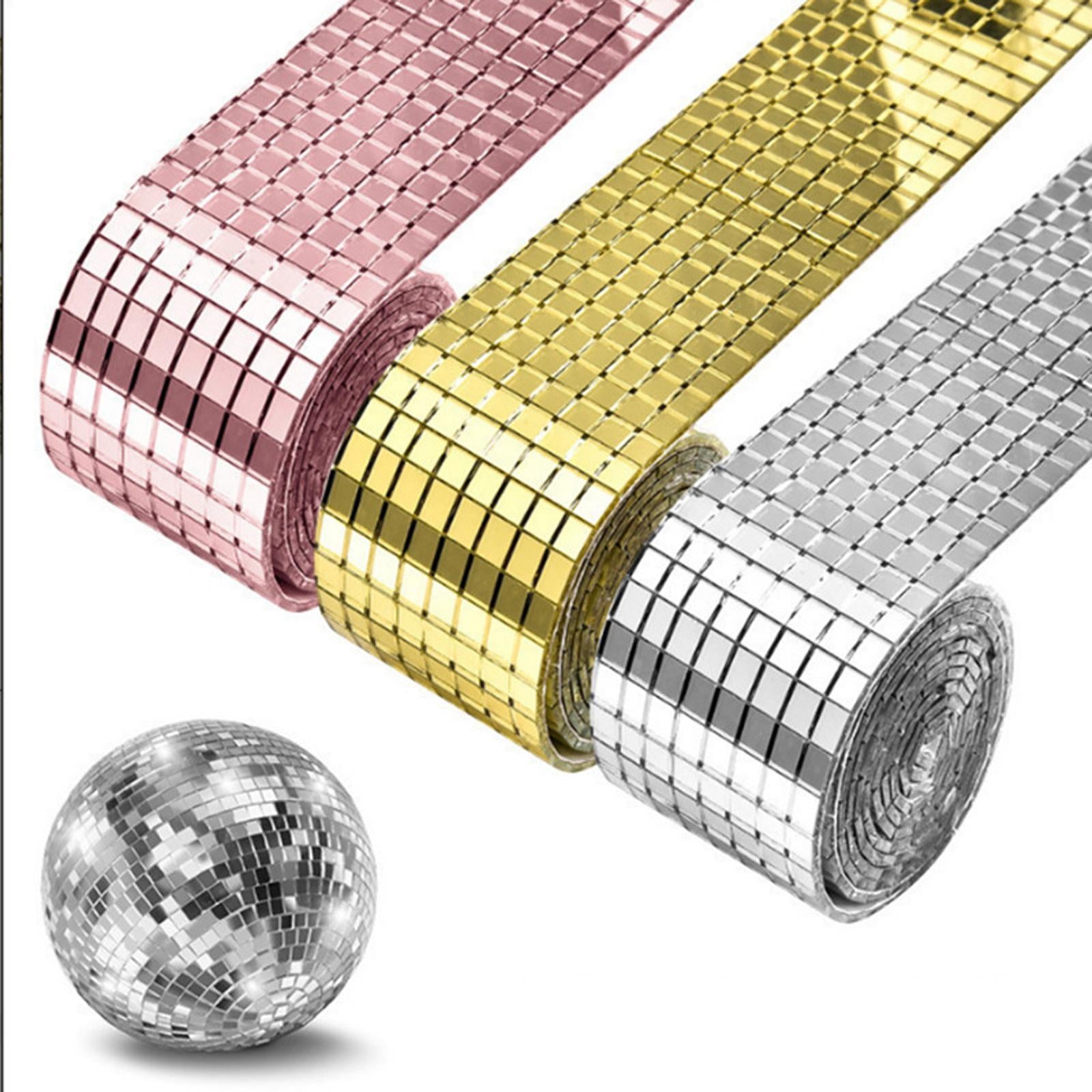 2xSquare Glass Mosaic Tiles Mirror Mosaic for Living Room Bedroom Disco Ball