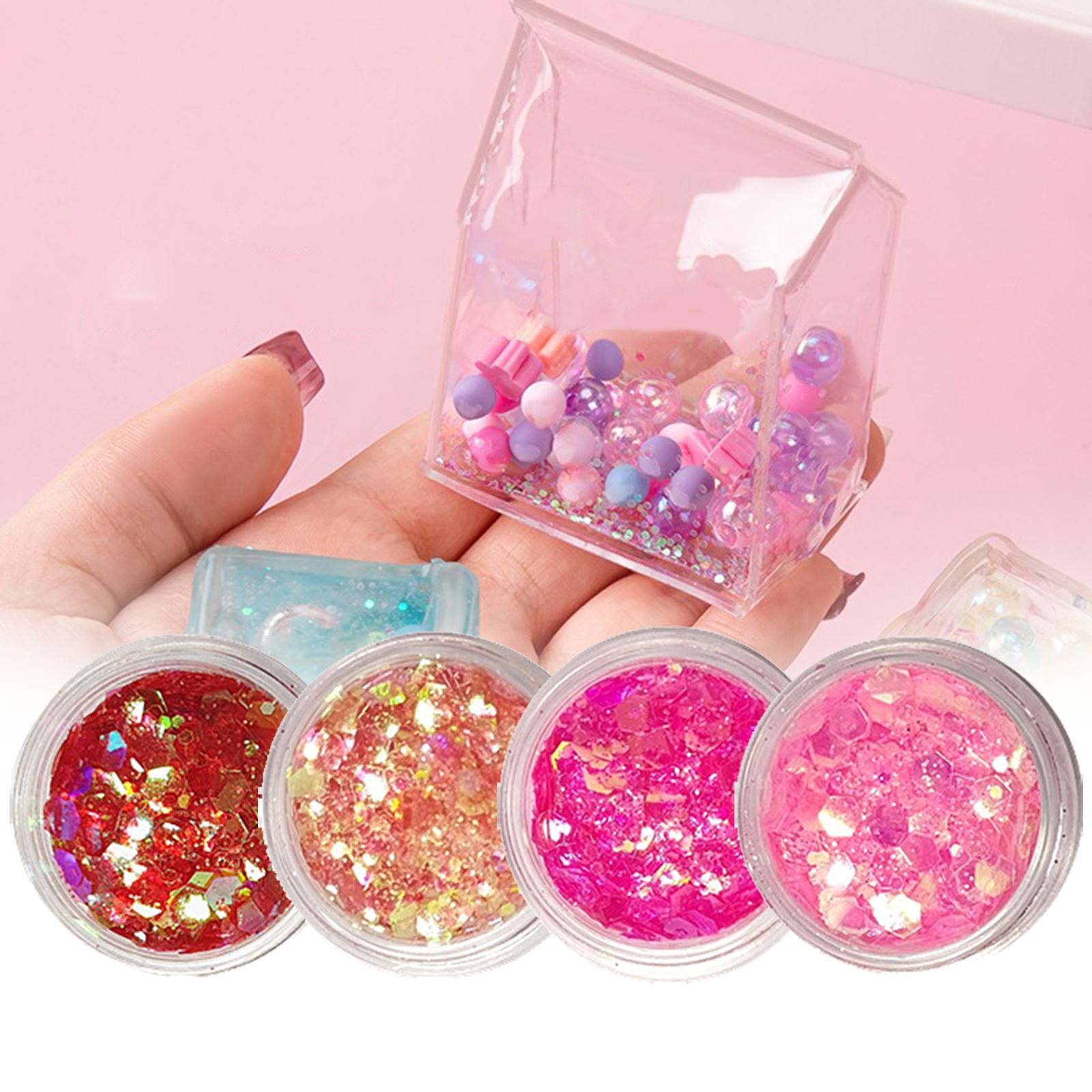 3x4Pcs Sparkle Sequin Flake Chunky Glitter for Nano Tapes Pedicure Phone Cases Style D