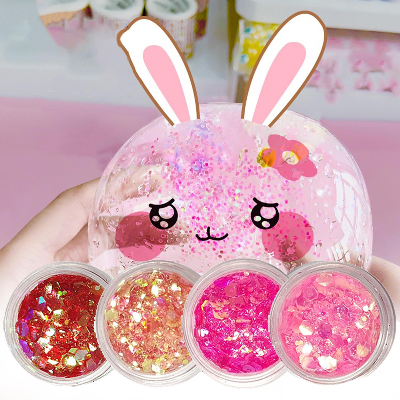 3x4Pcs Sparkle Sequin Flake Chunky Glitter for Nano Tapes Pedicure Phone Cases Style D