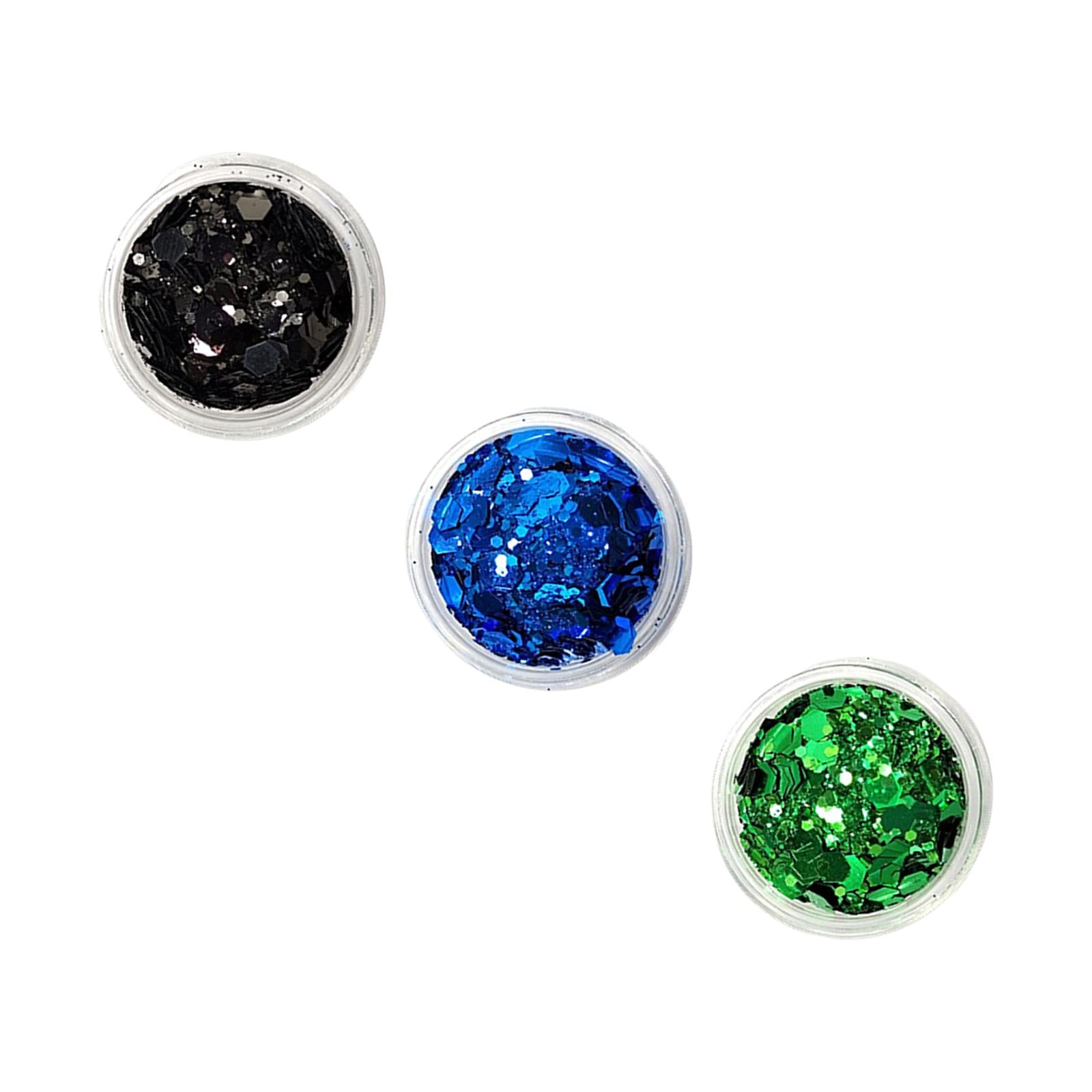 3x4Pcs Sparkle Sequin Flake Chunky Glitter for Nano Tapes Pedicure Phone Cases Style G