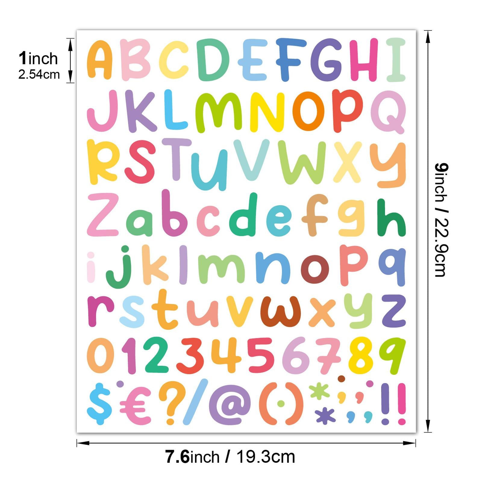3xColorful Vinyl Letter Stickers for Address Number Water Bottles Scrapbooks Style C