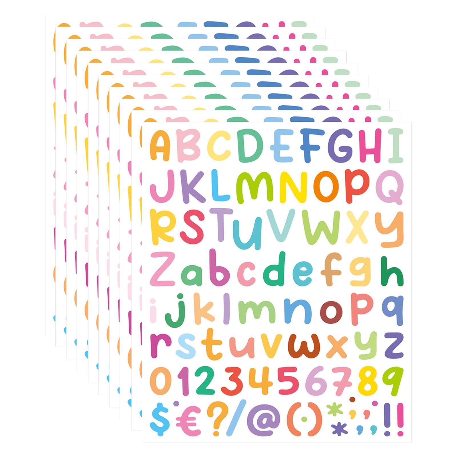 2xColorful Vinyl Letter Stickers for Address Number Water Bottles Scrapbooks Style C