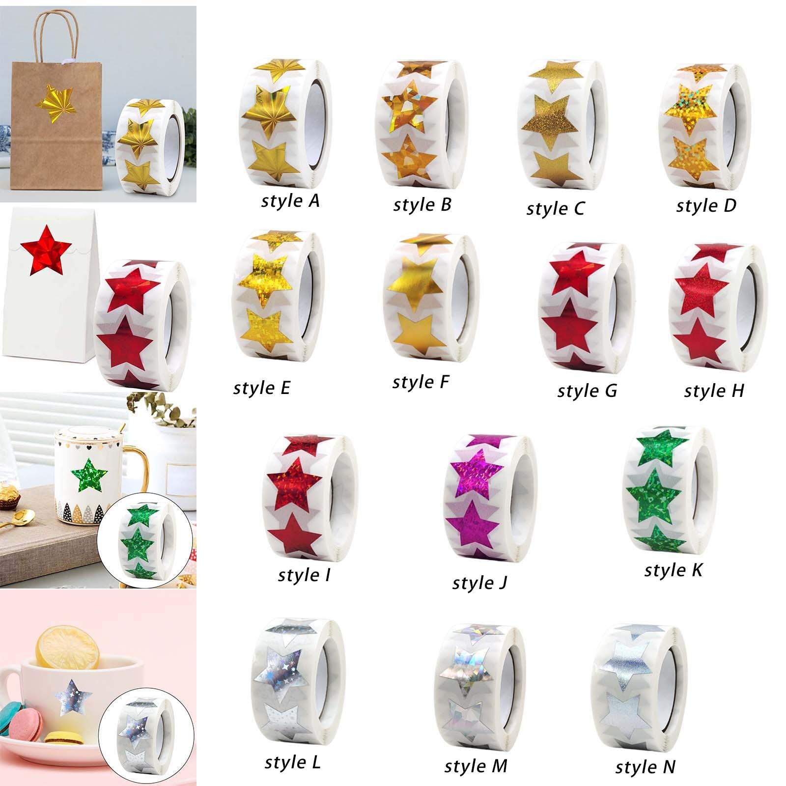 3x500x Star Stickers DIY Stickers Self Adhesive Envelope Stickers for Birthday style A