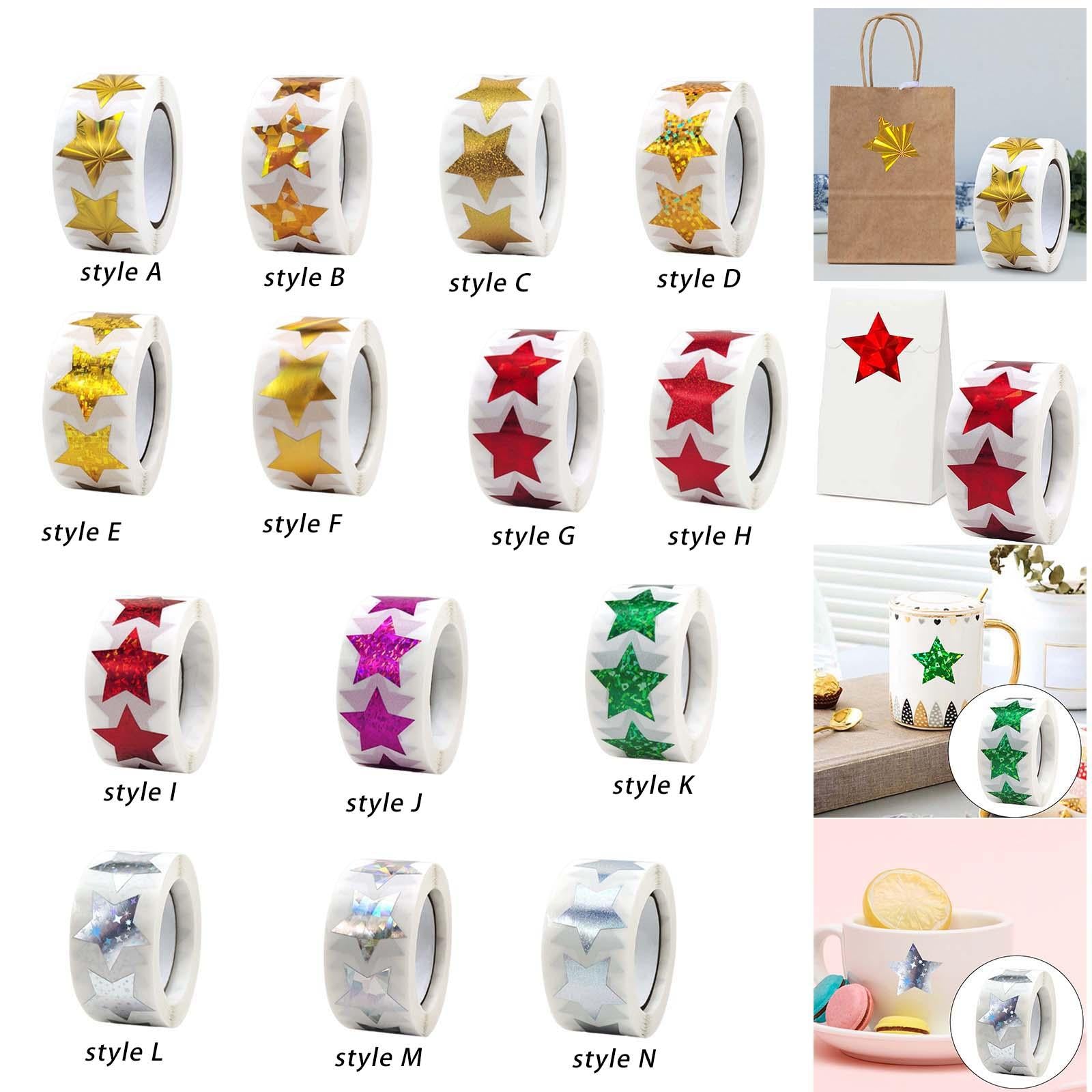 2x500x Star Stickers DIY Stickers Self Adhesive Envelope Stickers for Birthday style A