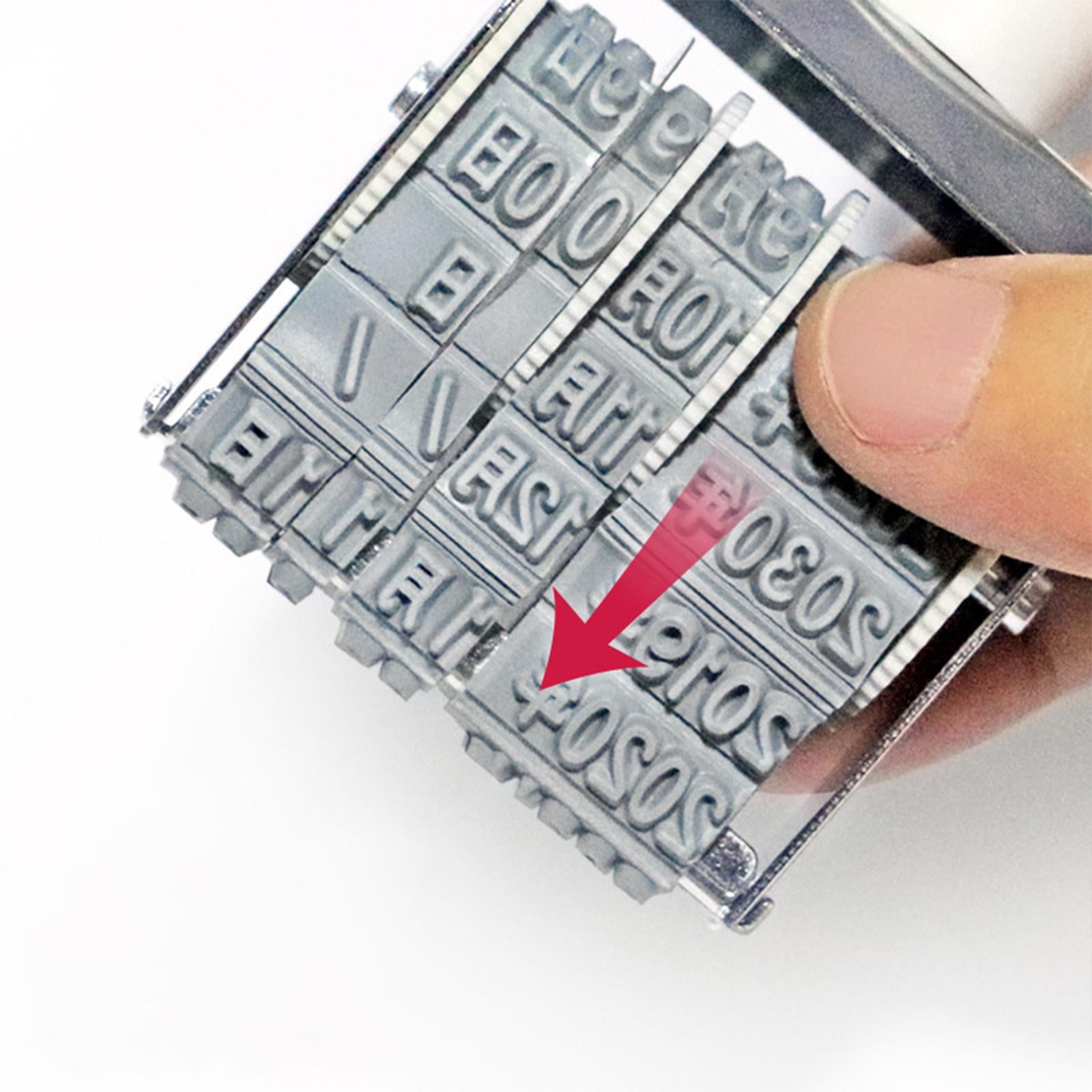 2x8 digits Roller Stamp Fittings Business Stamp for DIY Craft Card Making