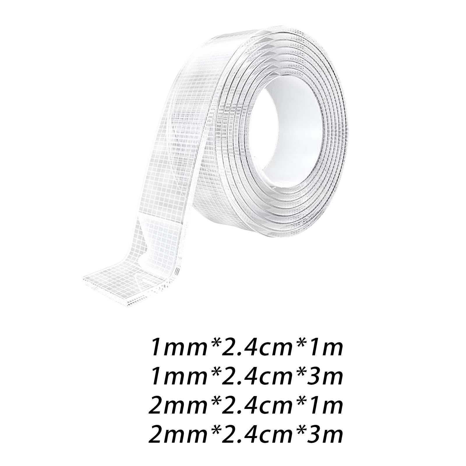 4xClear Nano Tape Double Sided Tape Traceless Non Marking Heavy Duty Wall Tape Thick 1mm Long 100cm