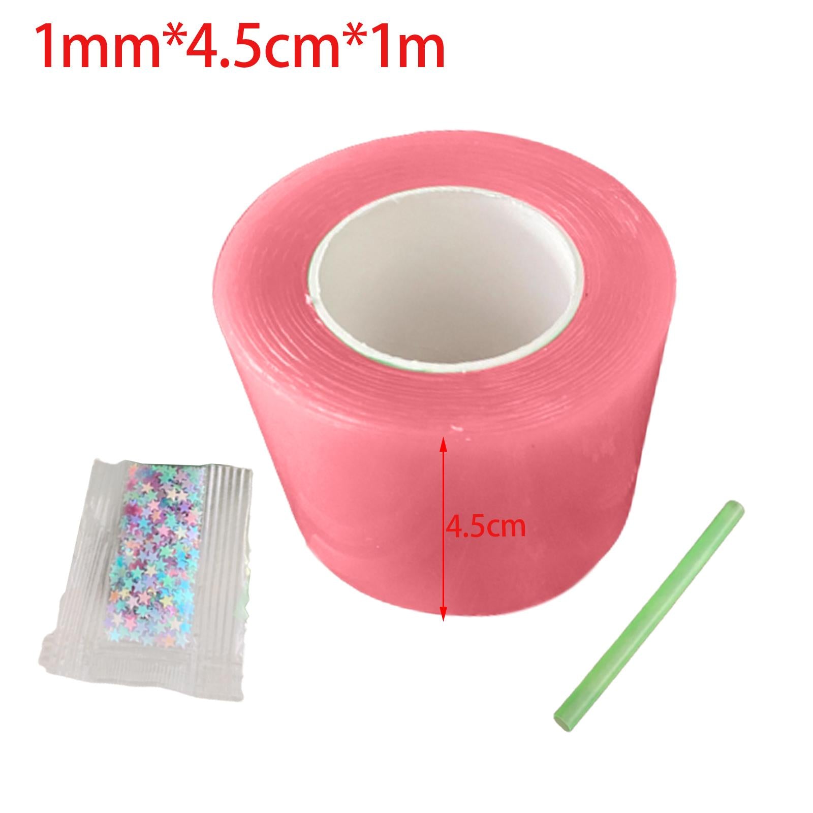 3xNano Mounting Tape Household Mounting Tape for Educational Toy Handmade Ball 1mmx4.5cmx1m pink