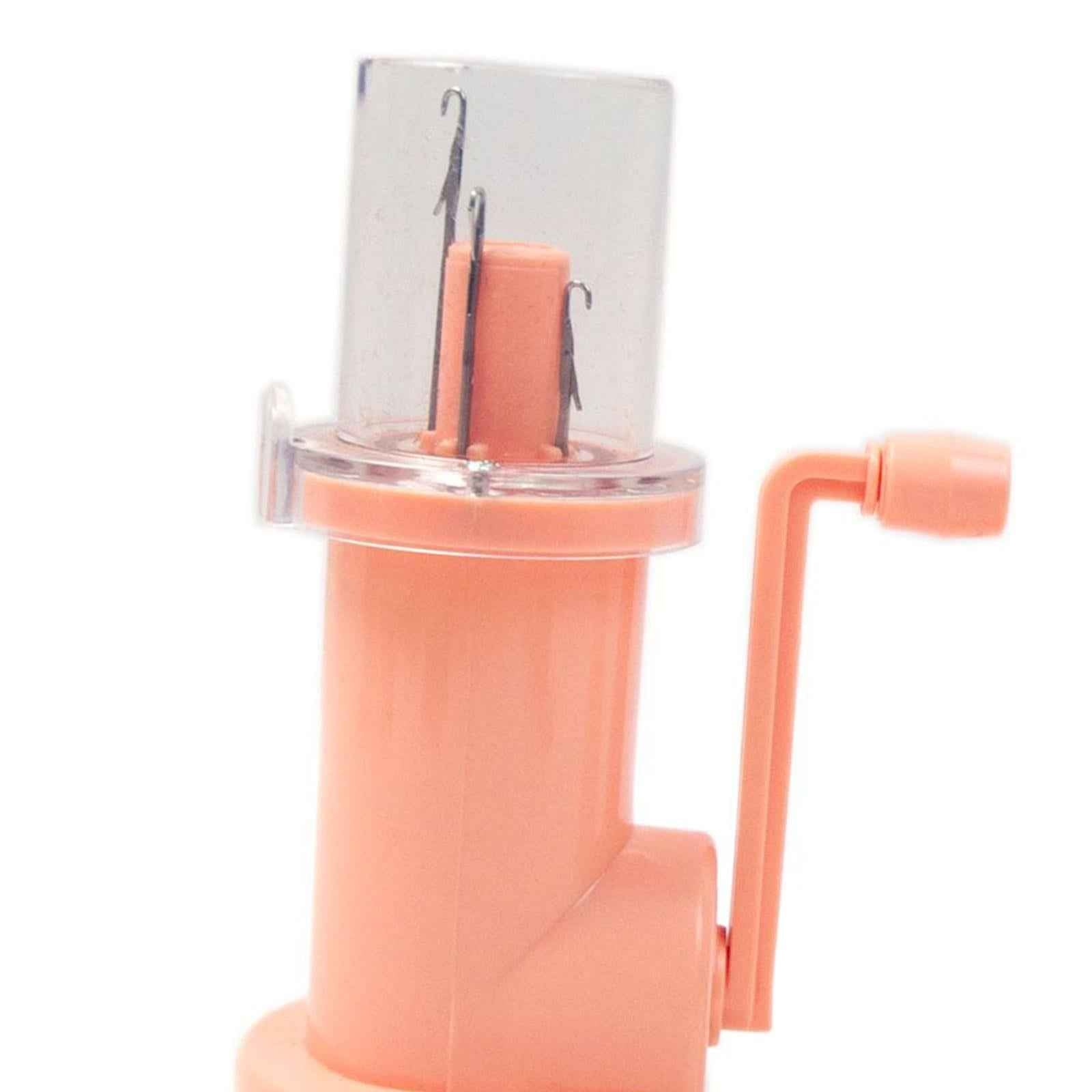 Mini Knitting Machine Easy Weaver Knitter DIY for Scarves Bracelets Sweaters Pink