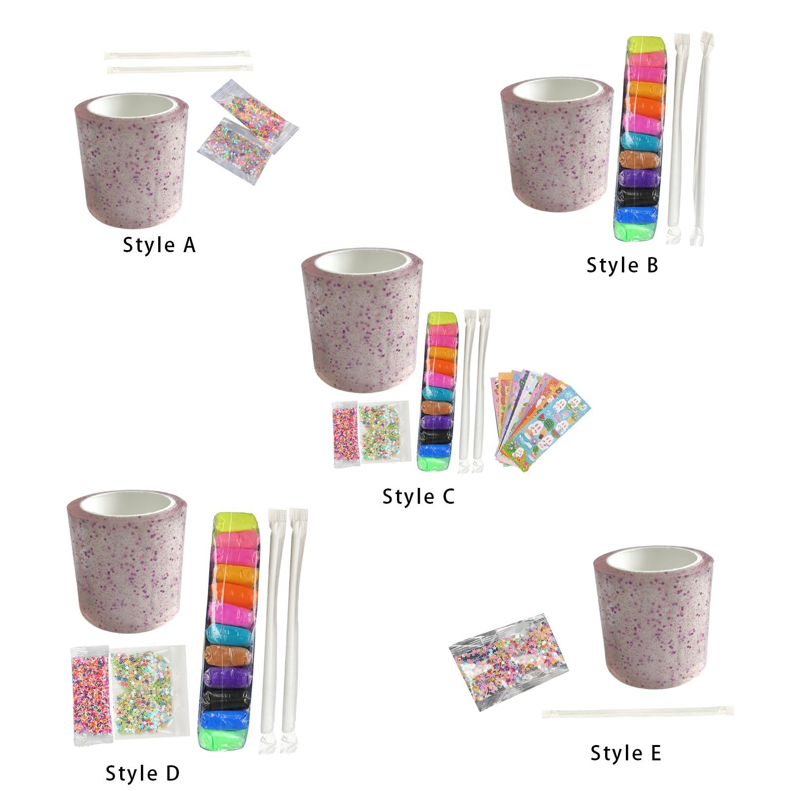 2xNano Tape Bubble Kit Adults with Straws Waterproof Non Marking Adhesive Tape Style A
