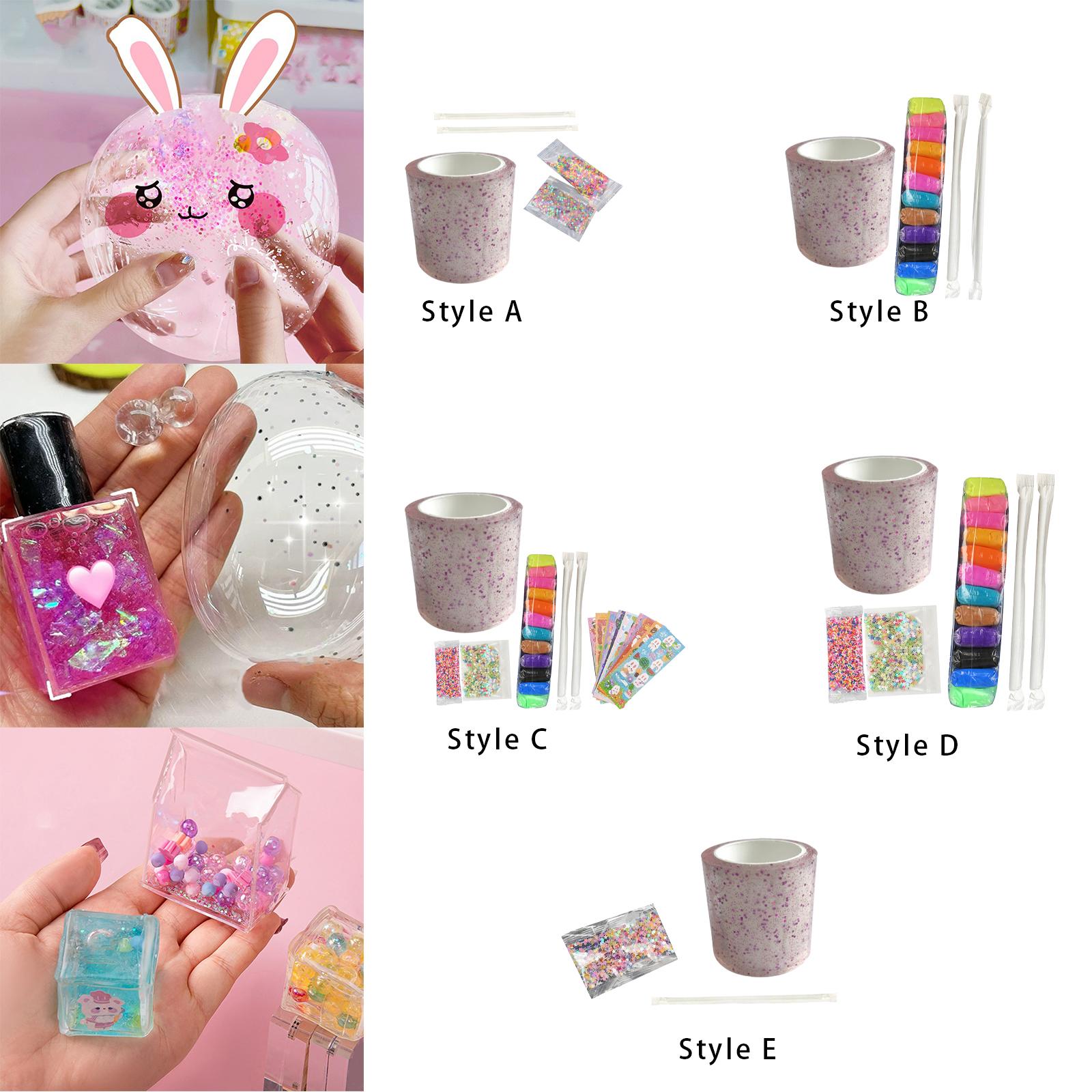 4xNano Tape Bubble Kit Adults with Straws Waterproof Non Marking Adhesive Tape Style A