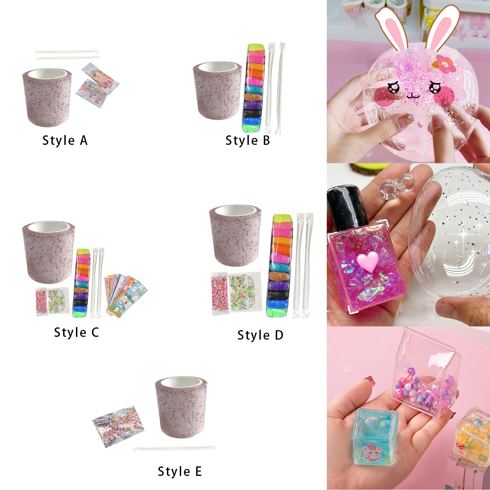 2xNano Tape Bubble Kit Adults with Straws Waterproof Non Marking Adhesive Tape Style A