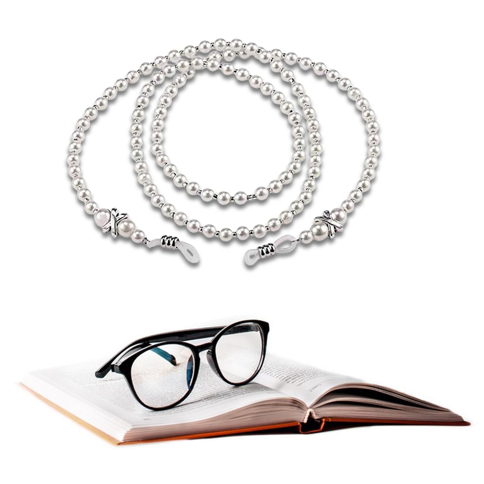 4xBeaded Eyeglass Chain Glasses Chain Necklace for Wedding Thanksgiving Outing