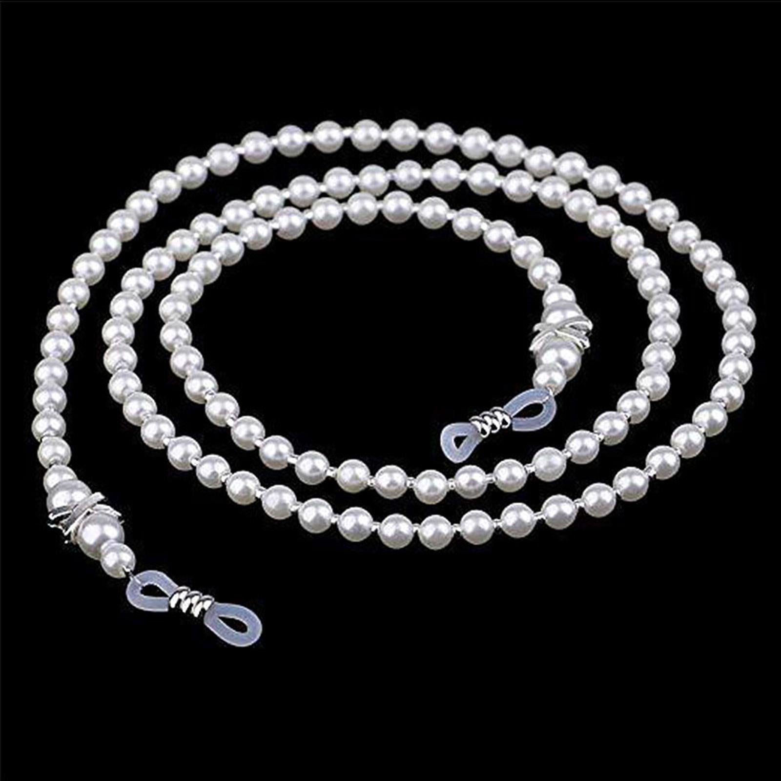 2xBeaded Eyeglass Chain Glasses Chain Necklace for Wedding Thanksgiving Outing