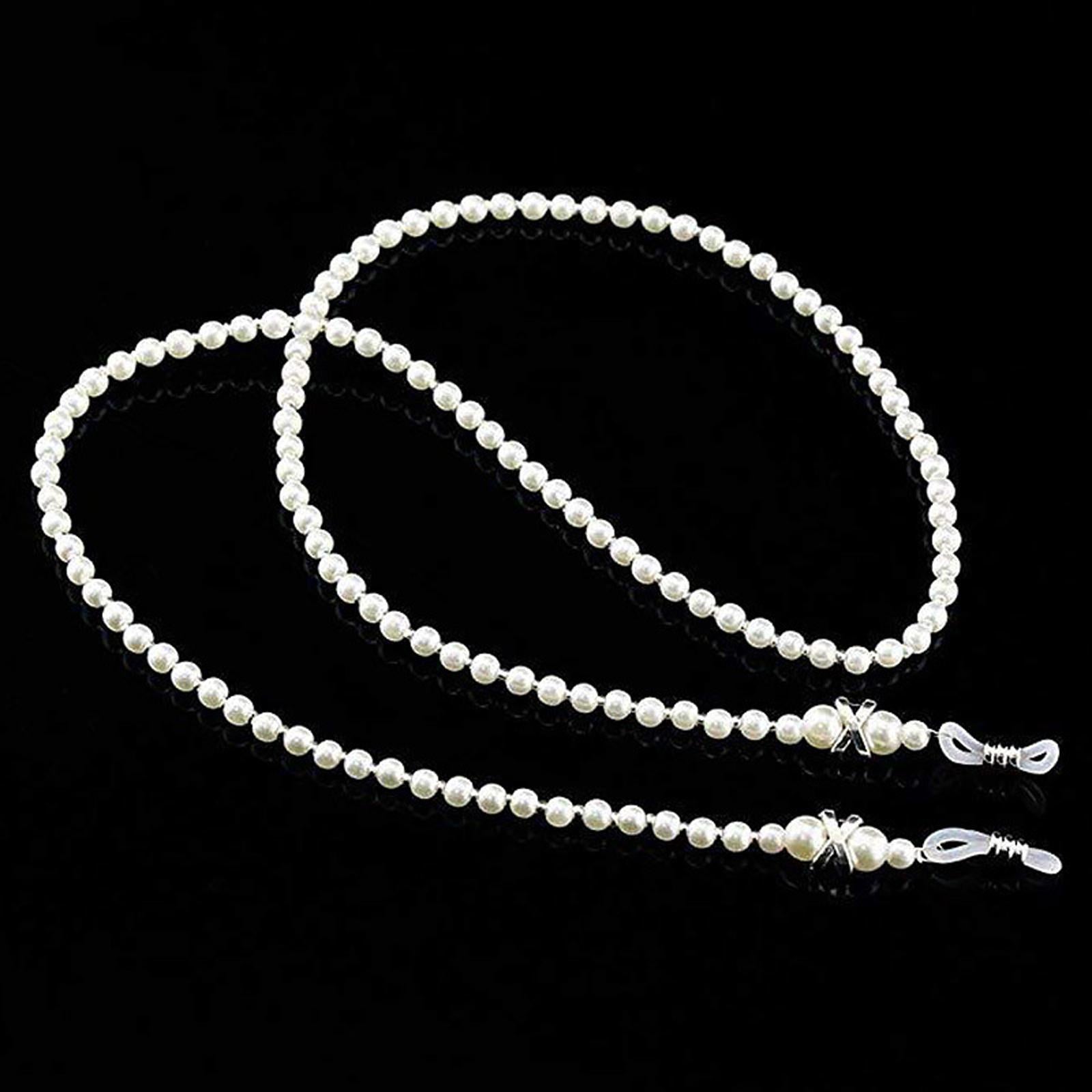 4xBeaded Eyeglass Chain Glasses Chain Necklace for Wedding Thanksgiving Outing
