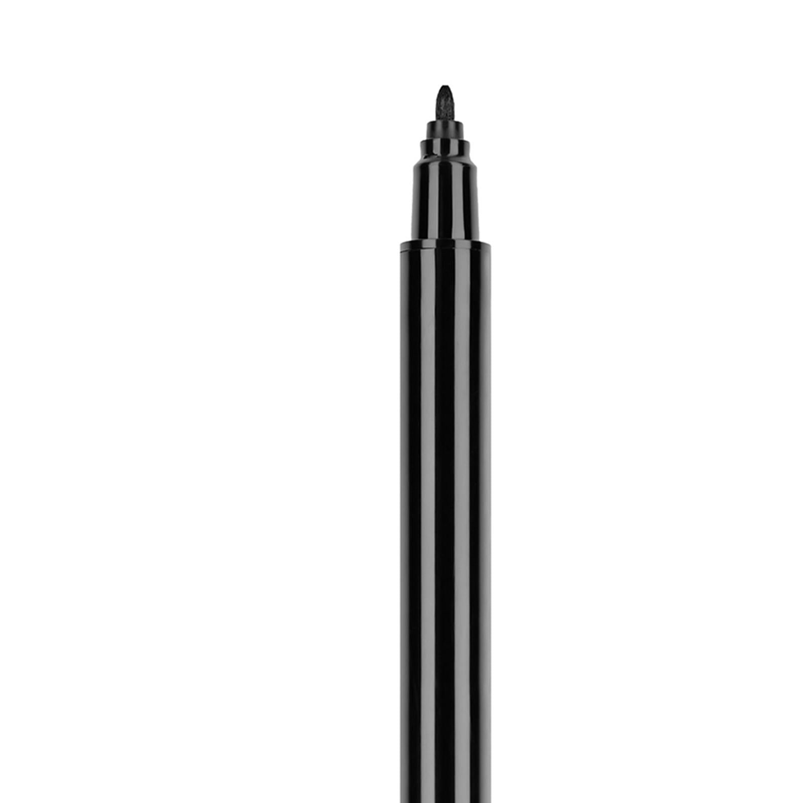 4xFabric Marker Black Pen for Clothes Shoes Dual Tip Permanent Brush Pen