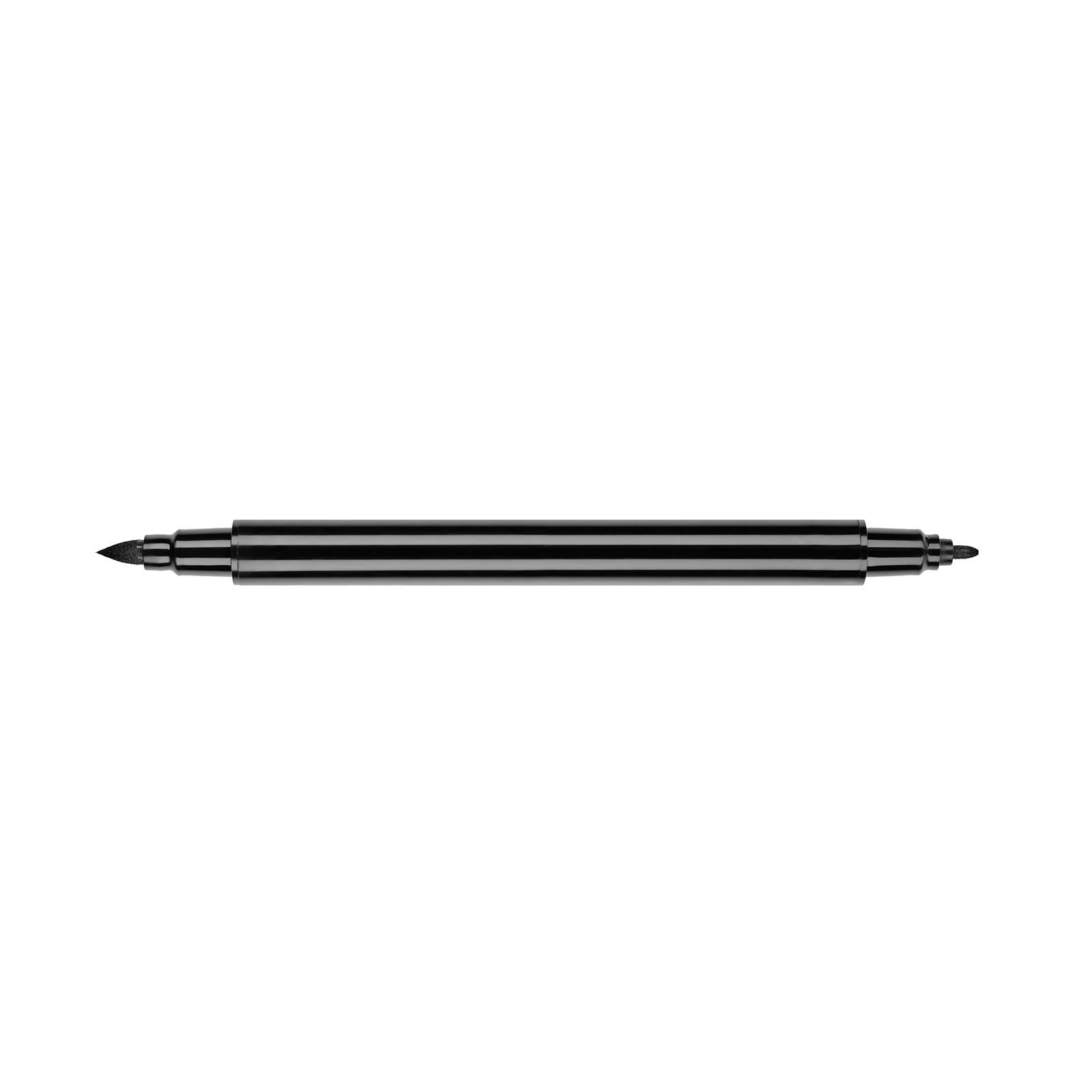 4xFabric Marker Black Pen for Clothes Shoes Dual Tip Permanent Brush Pen